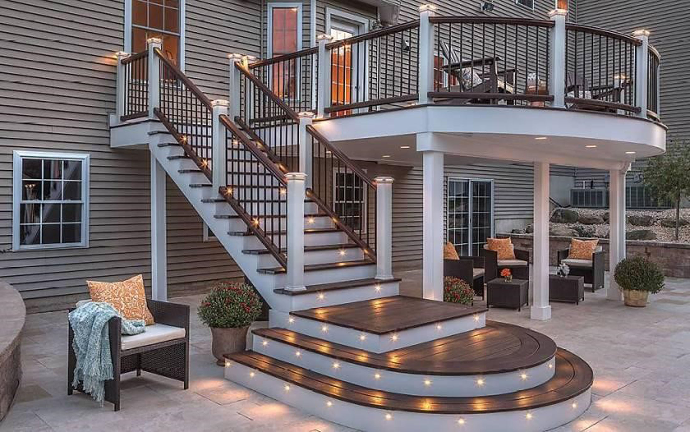 Outdoor Staircase Lighting Installation for Safety and Evening Ambiance